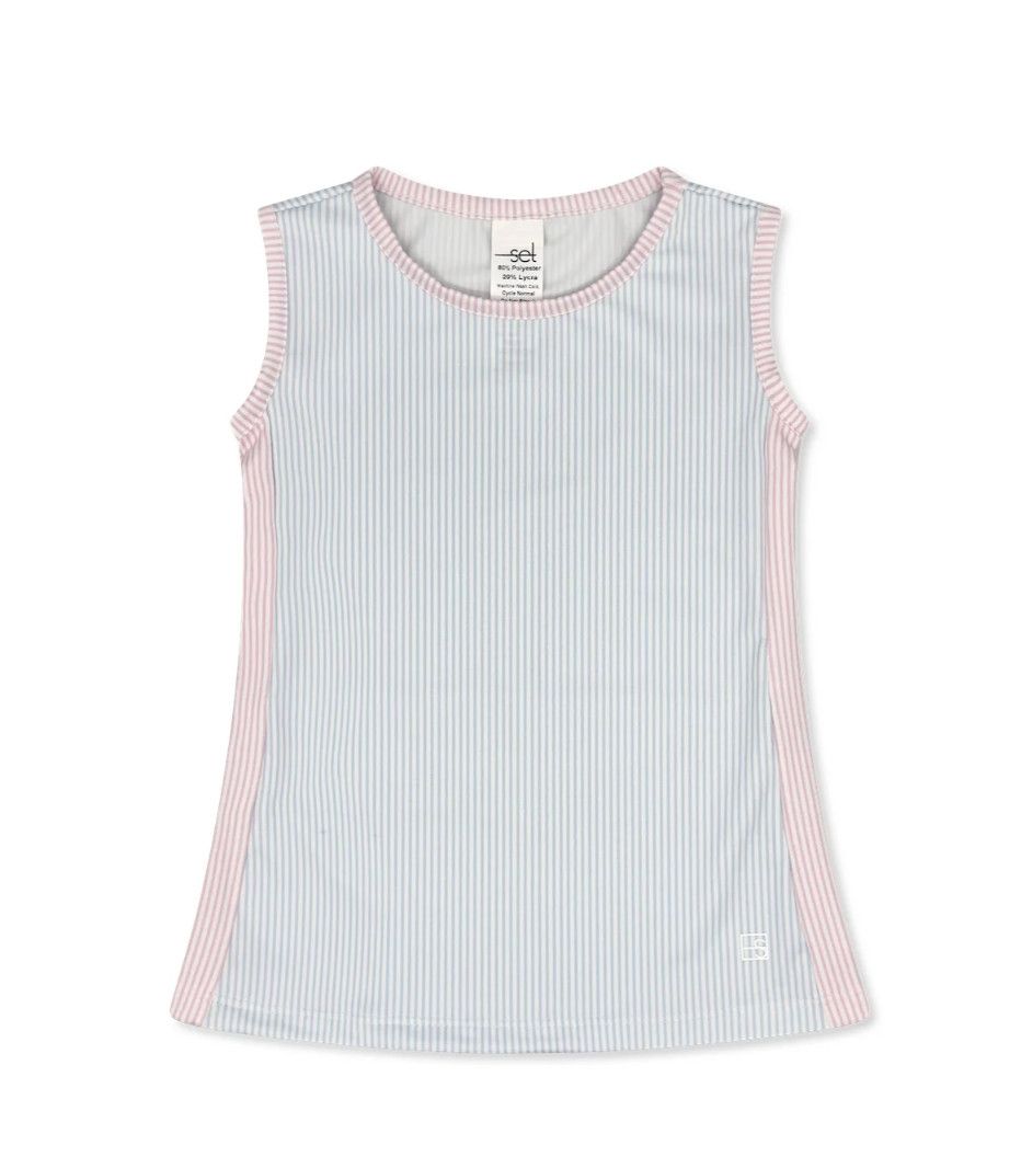 Maddy Tank- Cotton Candy Multicolor Ministripe