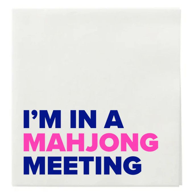 “I’m in A Mahjong Meeting” Cocktail Napkins