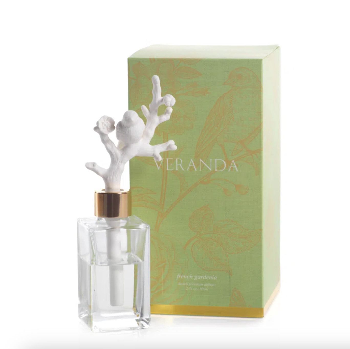 Veranda Porcelain Diffuser-Bird &amp; Branch French Gardenia