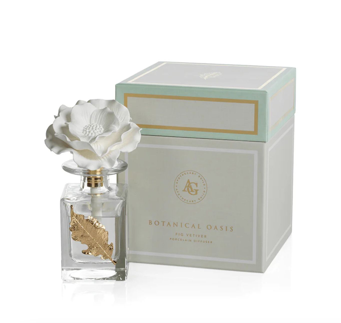 Apothecary Guild Botanical Oasis Porcelain Diffuser- Leaf