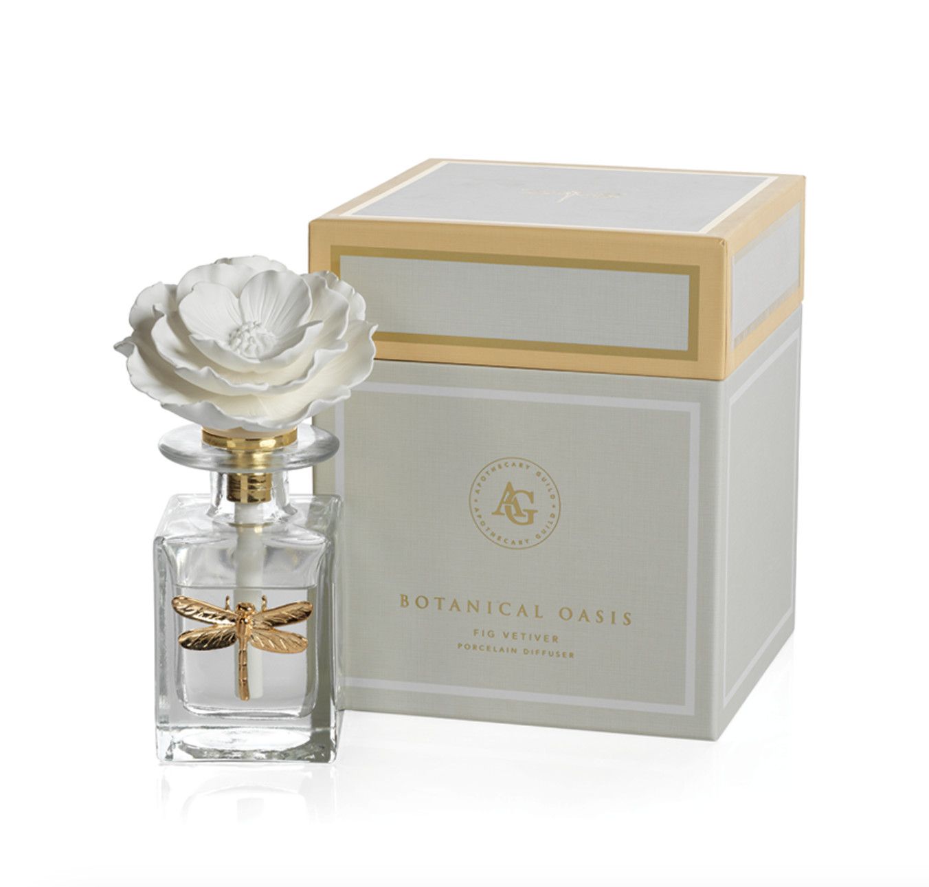 Apothecary Guild Botanical Oasis Porcelain Diffuser- Dragonfly