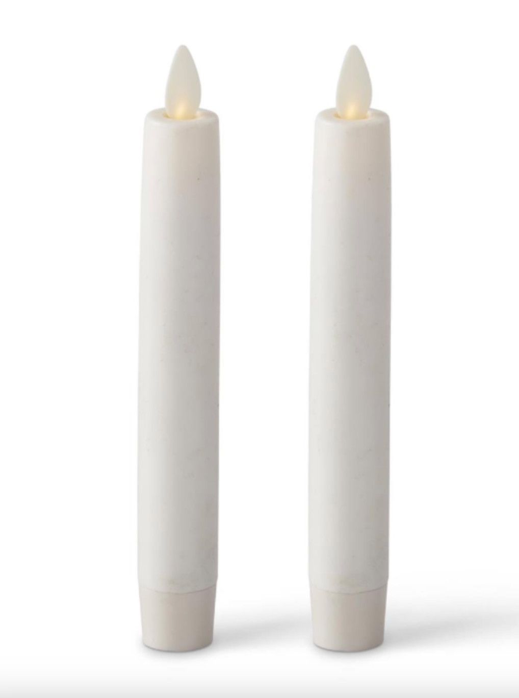 K&amp;K 2 Pack 6 in White Wax Luminara Indoor Taper Candles