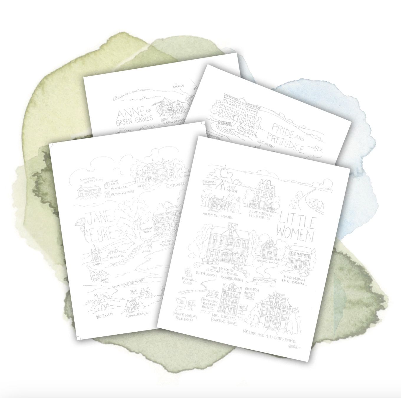 Coloring Pages Set: Women