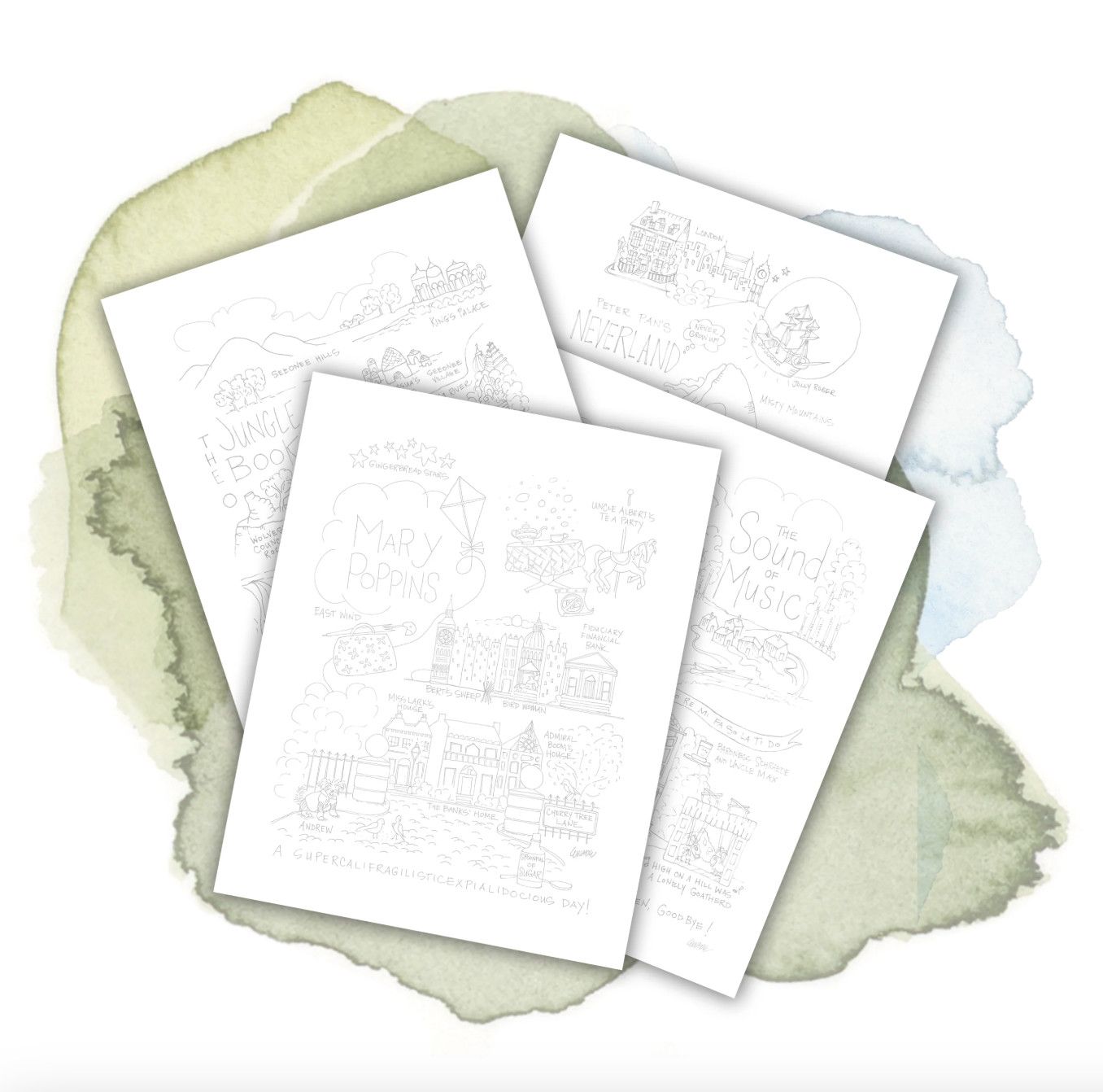 Coloring Pages Set: Musicals
