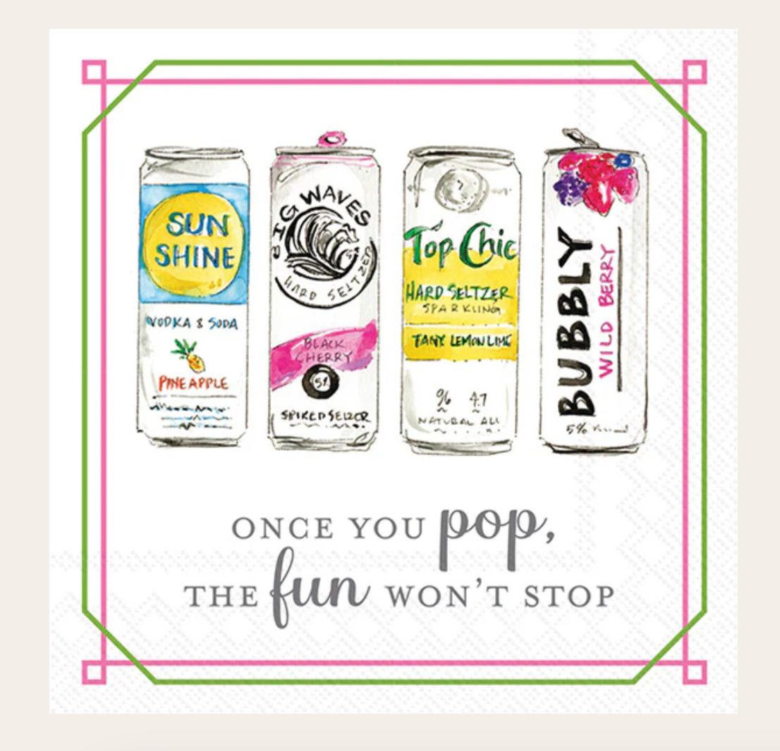 Once You Pop Cocktail Napkins