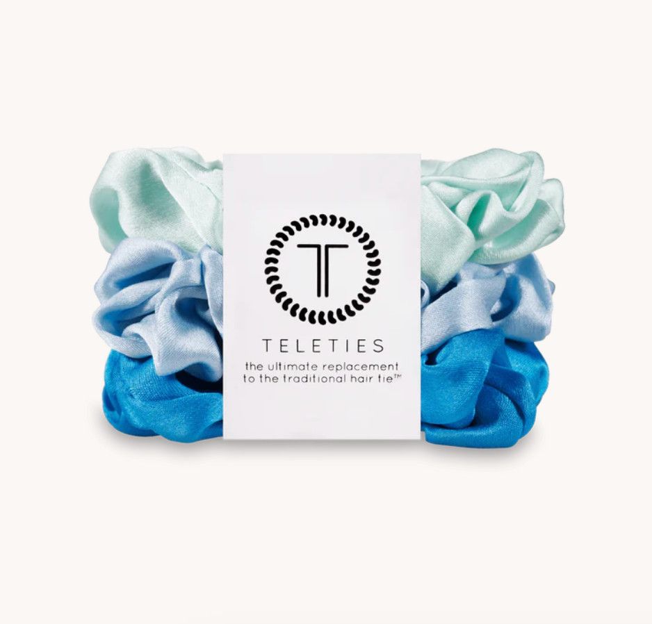 Blue My Mind Large Silk Scrunchie