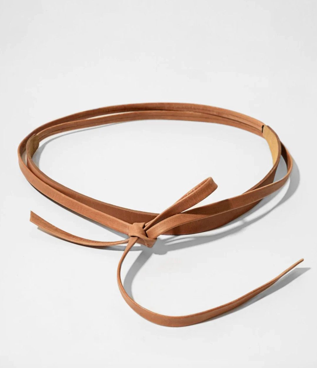 Skinny Wrap Belt- Cognac
