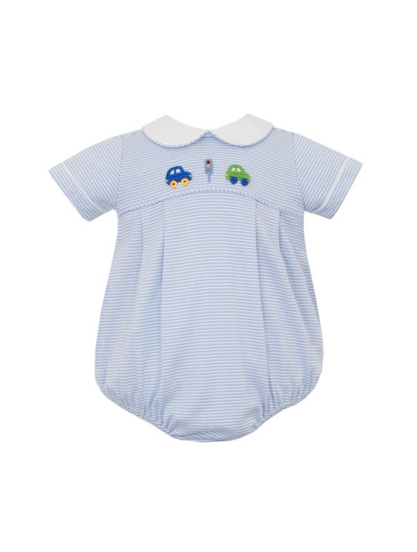 Cars w/ Traffic Light Knit Boys Bubble