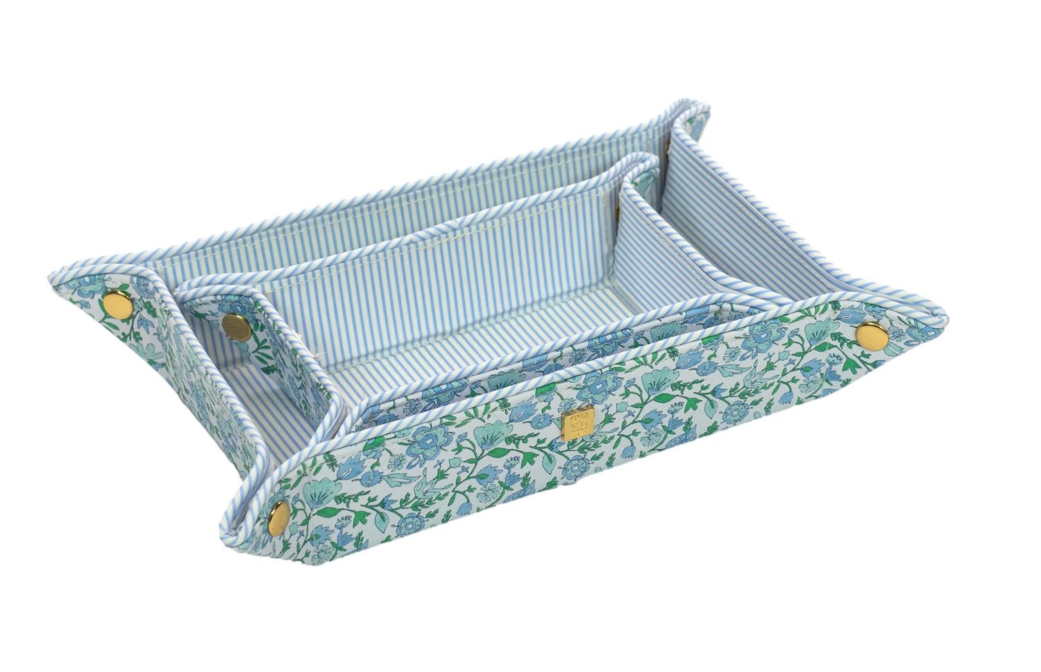 Luxe Saffiano Tray Set- Hamptons Floral