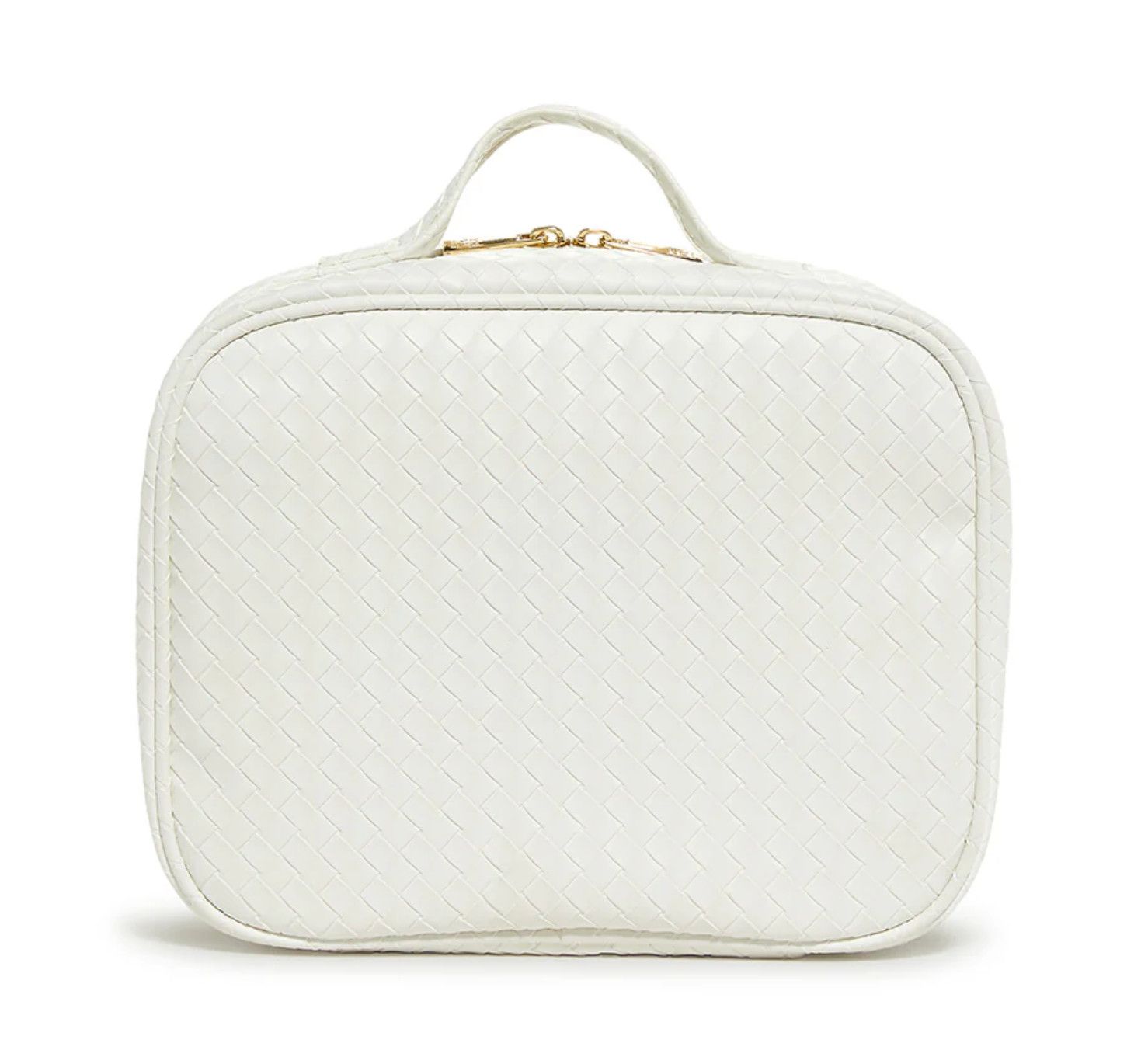 LUXE TRVL2 Cosmetic Toiletry Case - Woven White