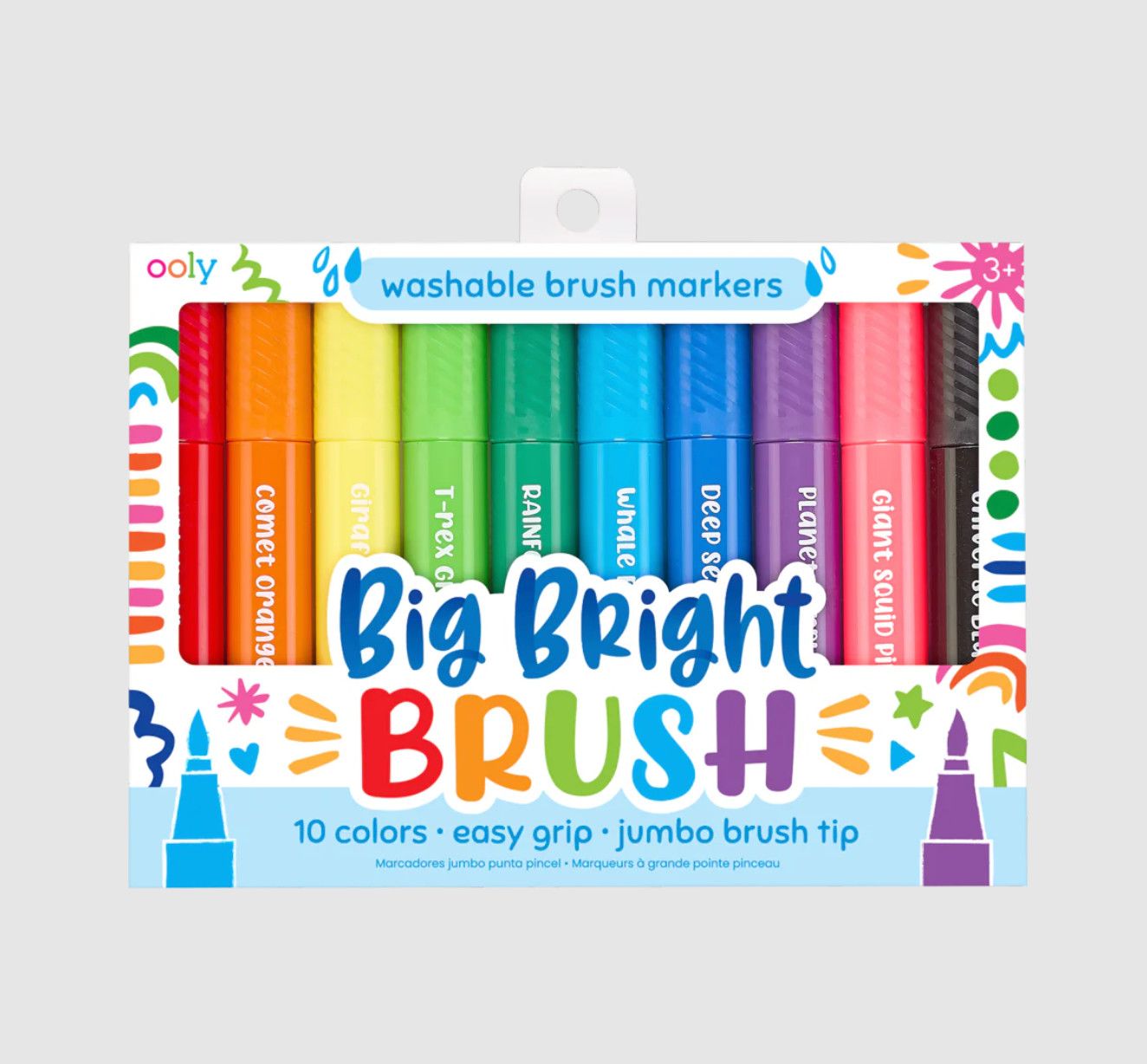 Ooly Big Bright Brush Markers- Set of 10