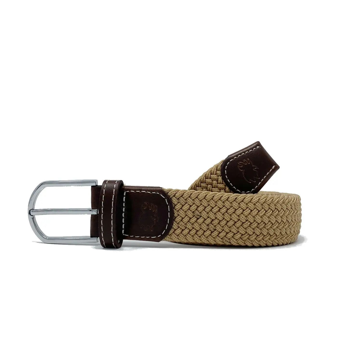 The Palm Beach Woven Stretch Belt- Tan