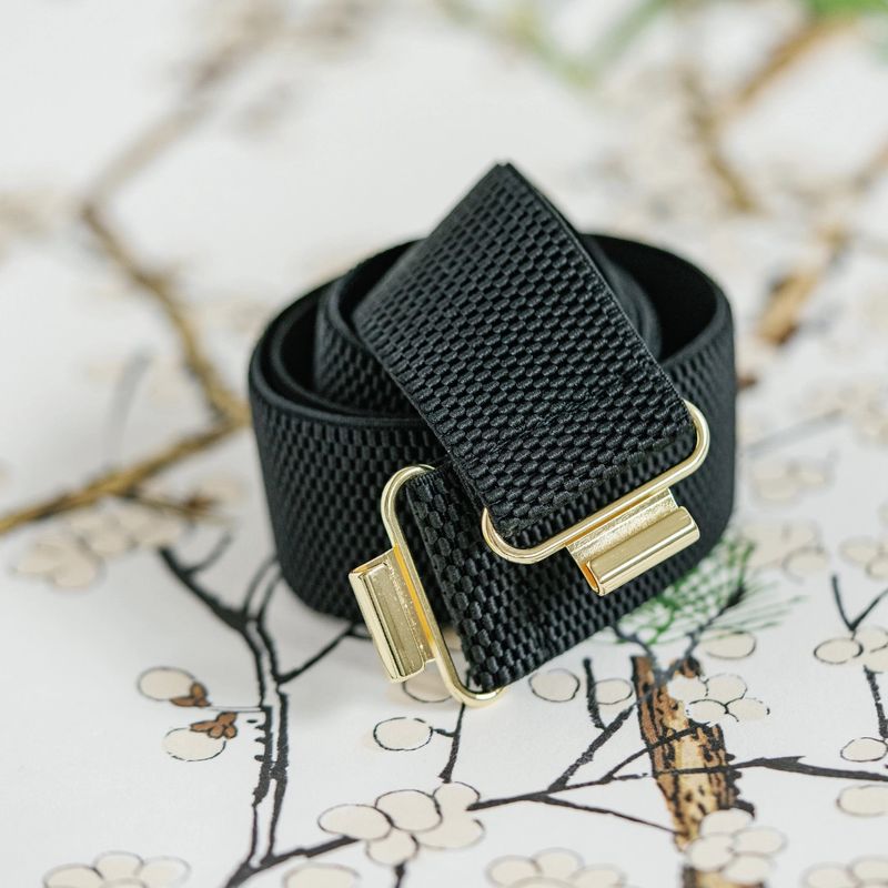 Black Interchangeable Stretch Belt Band- Small