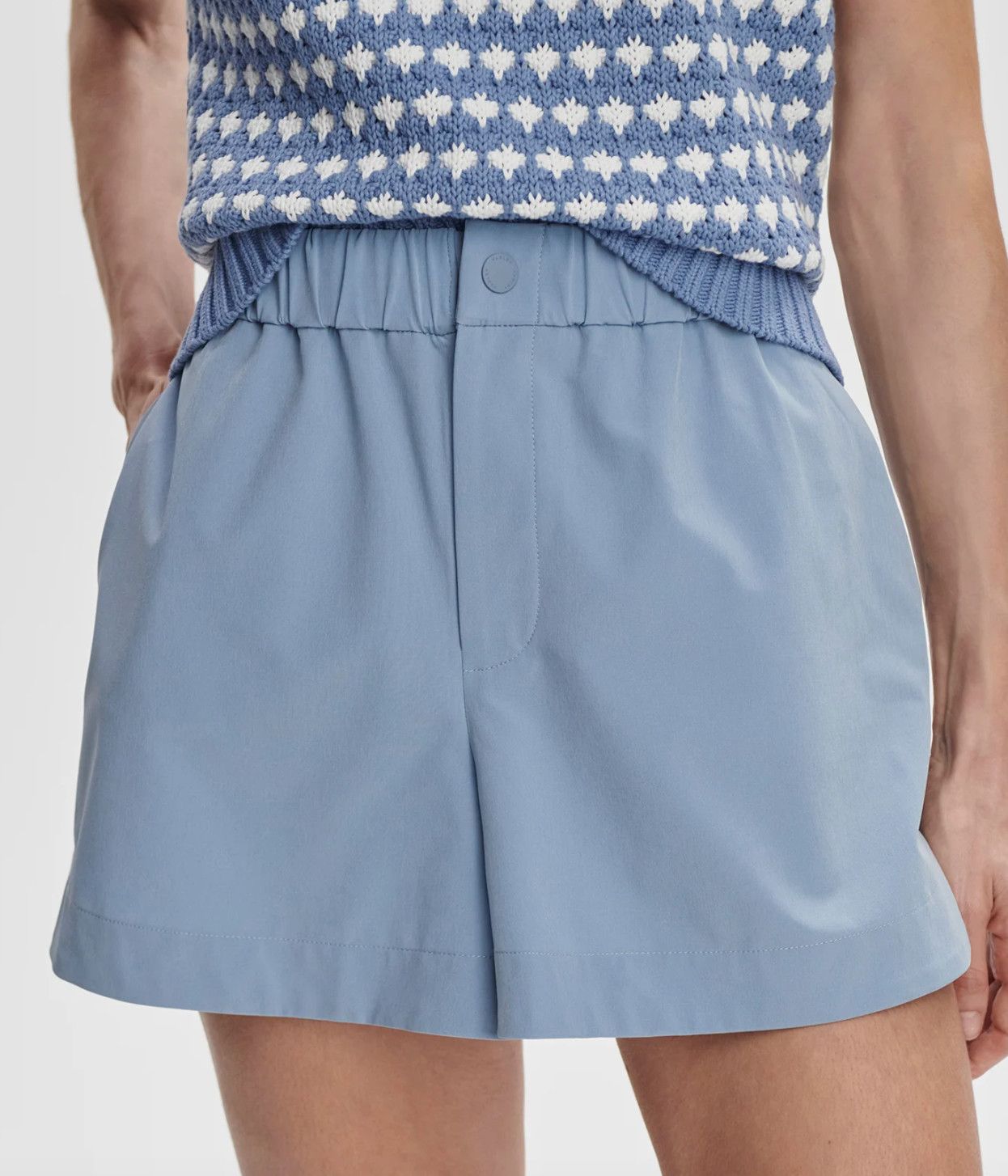 Nila Mid Rise Short 3&quot;- Rain Blue
