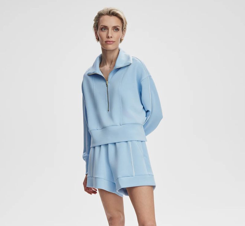 Davenport Half Zip- Airy Blue
