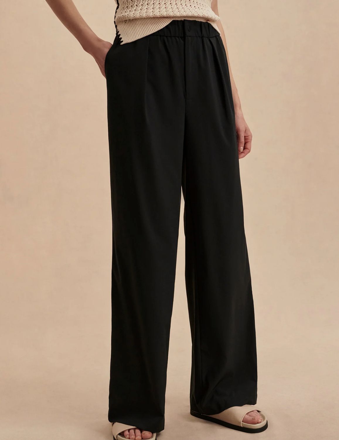 Kayson Wide Leg 29.5&quot;- Black