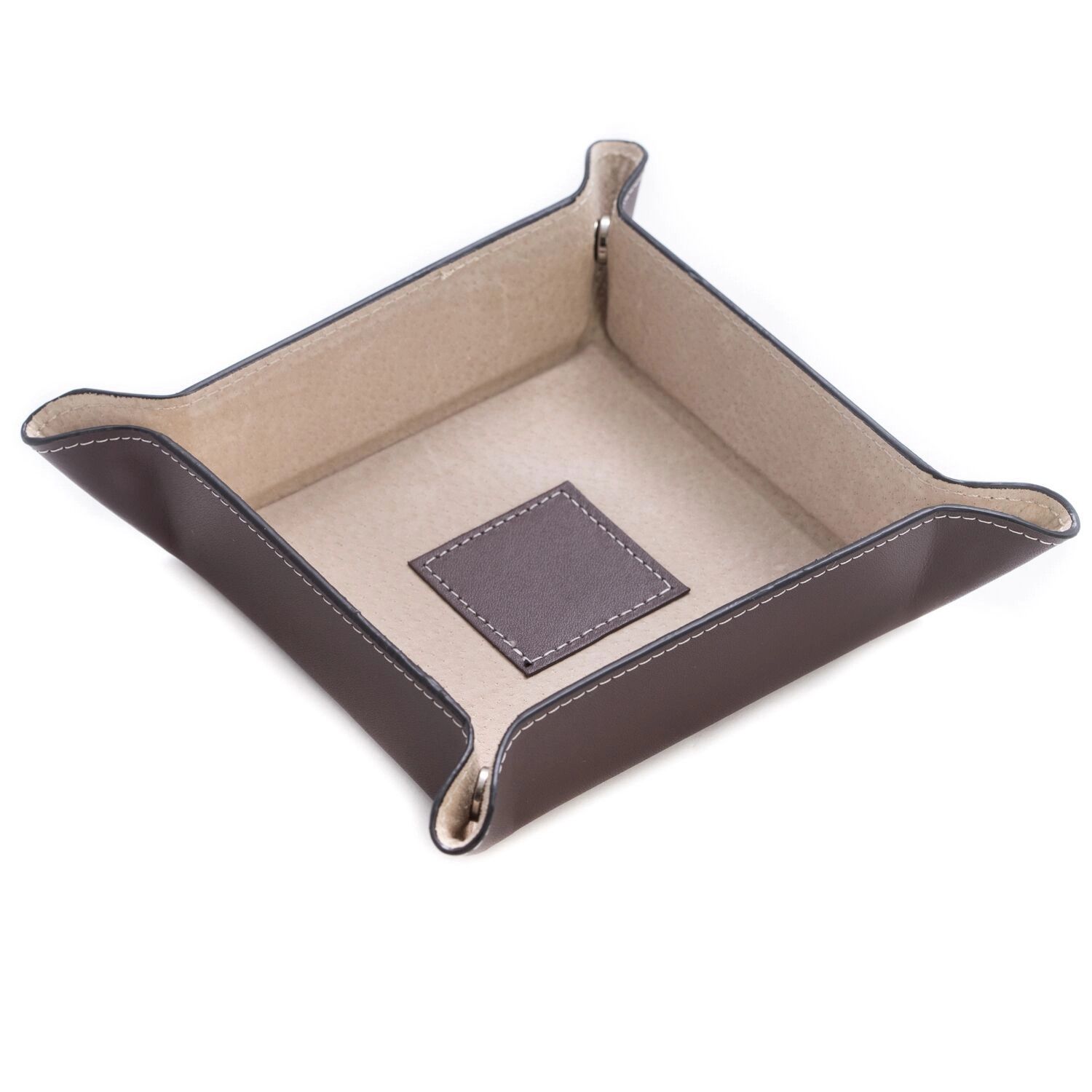 Brown Leather Snap Valet