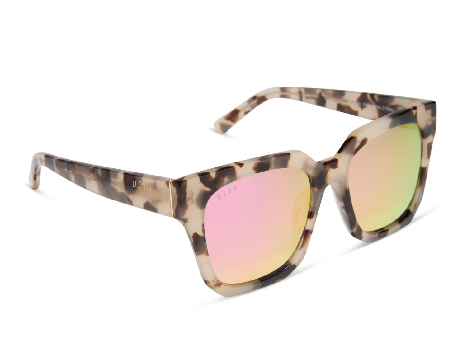 Ariana cream tortoise + pink mirror