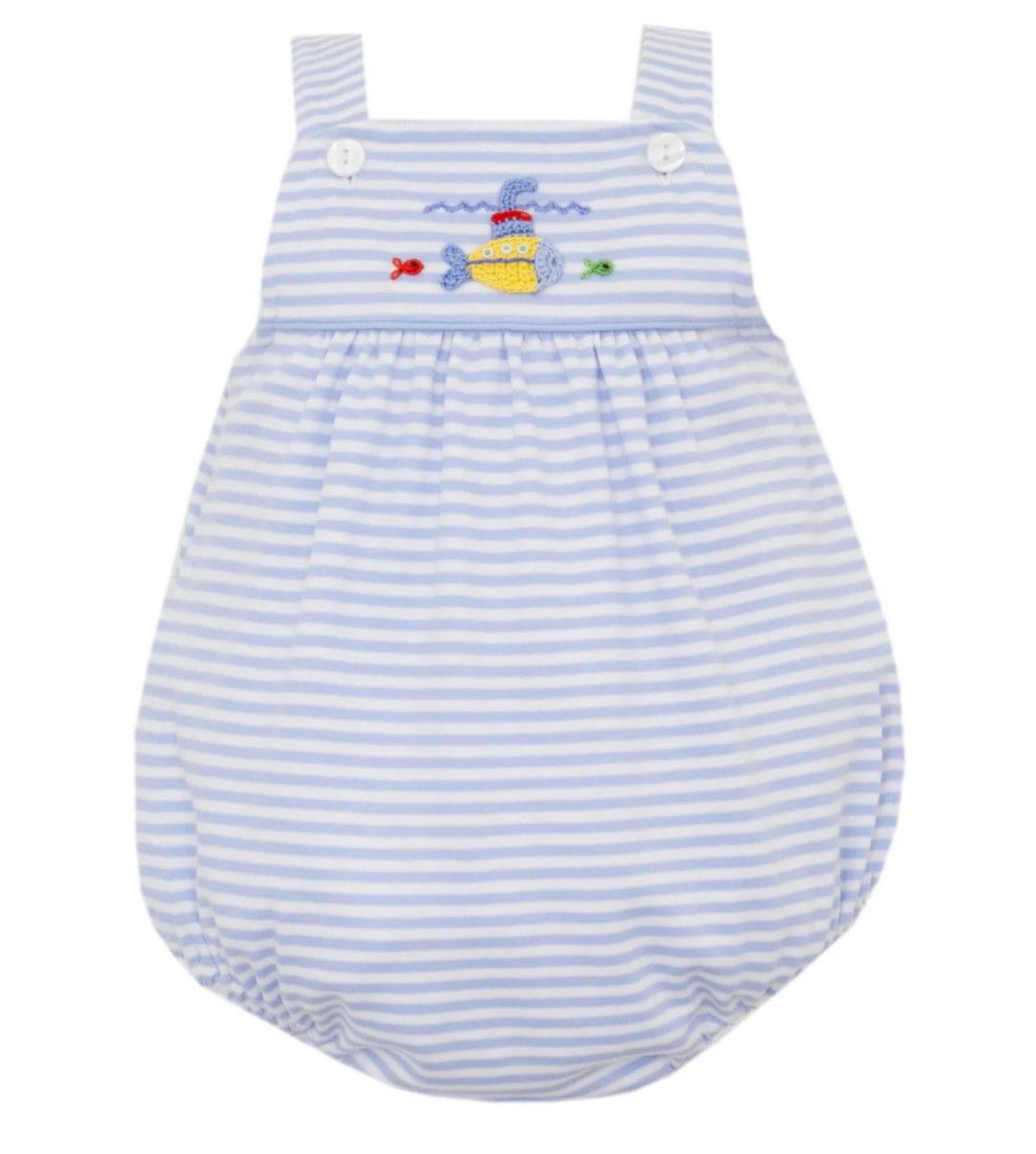 Submarine Light Blue Knit Stripe Strap Sun Bubble