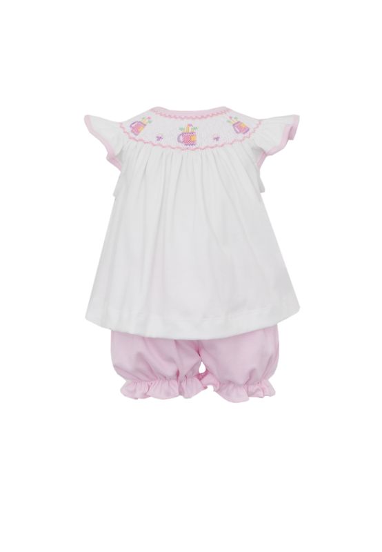 Golf Girl&#39;s Pink Knit Bishop Bloomer Set