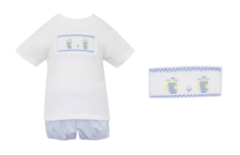 Golf Boy&#39;s Light Blue Knit Boy&#39;s T-Shirt Set
