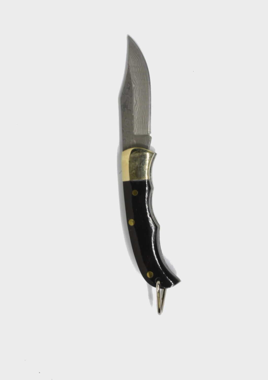 Ox-bone Inlay Folding Knife - Black