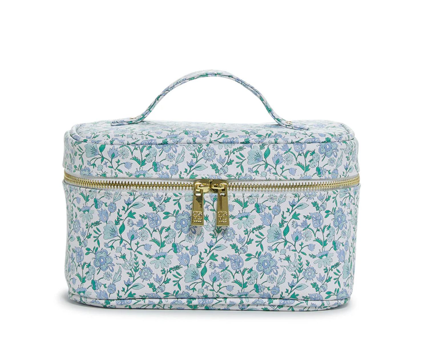 Luxe Train 2- Cosmetic Case Hamptons Floral with Chambray Liner