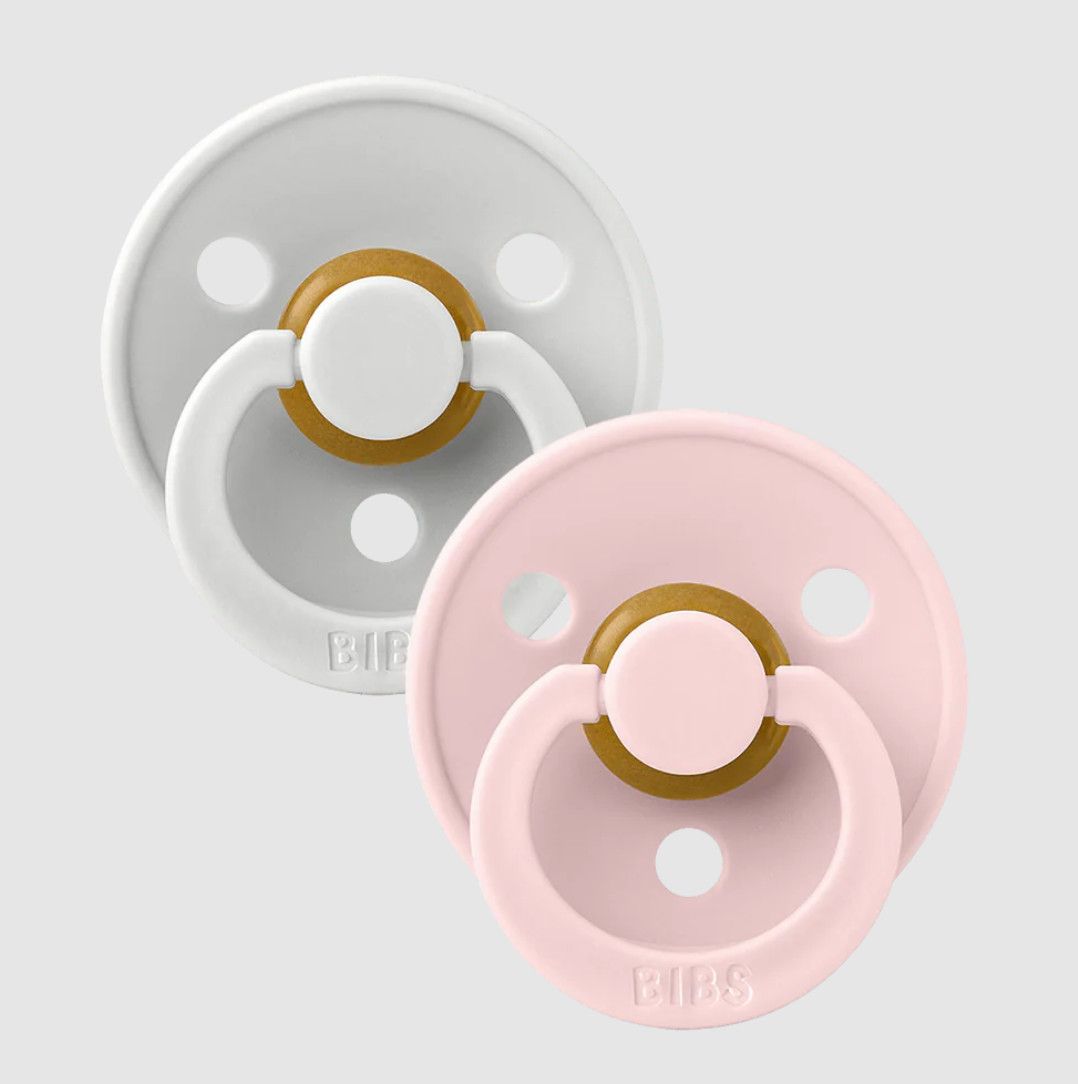 BIBS Pacifier 2pk Latex Size 1 Haze/Blossom