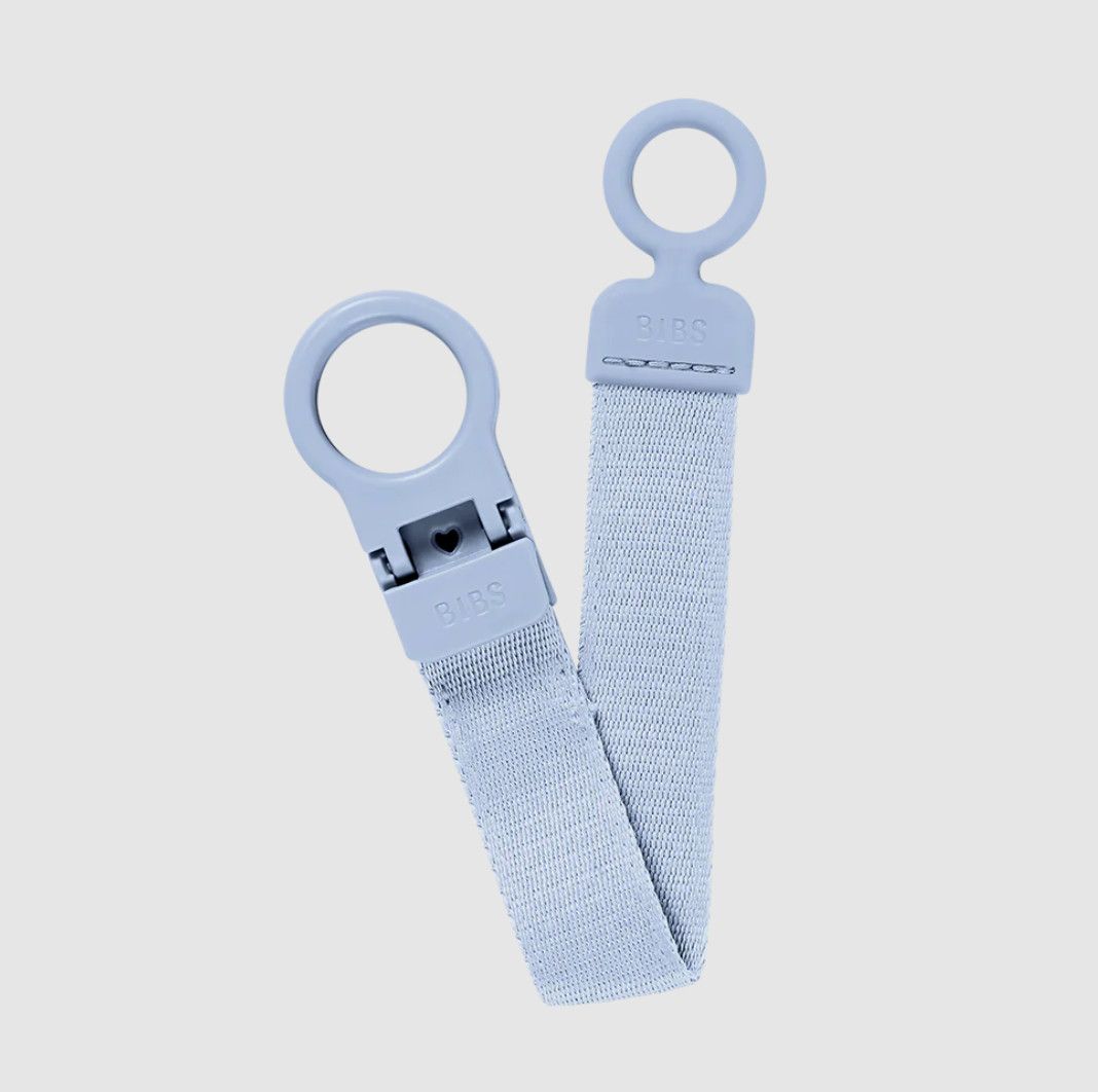 BIBS Pacifier Clip Loop Dusty Blue