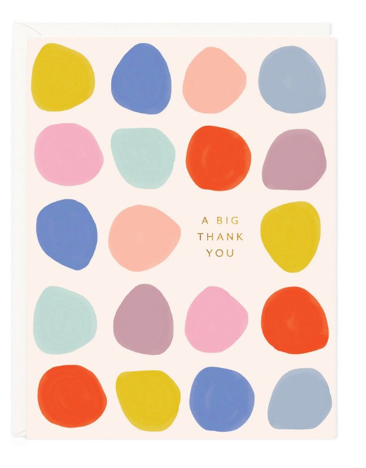 Big Thank You Dots Card
