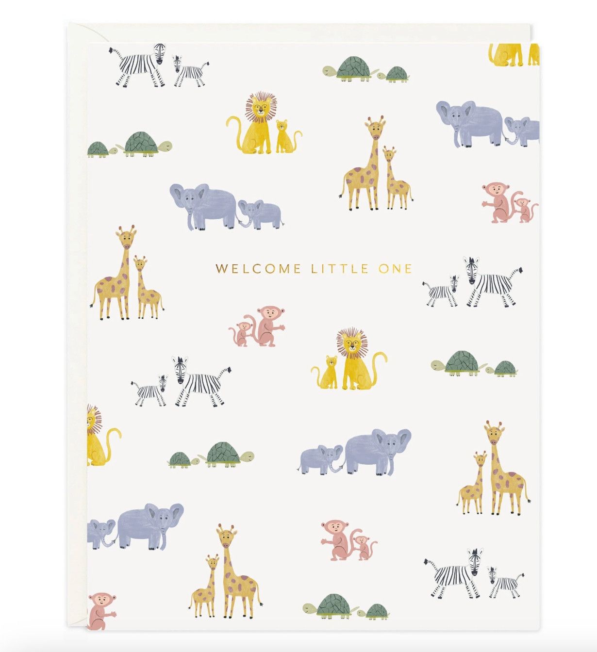 Welcome Baby Animals Card