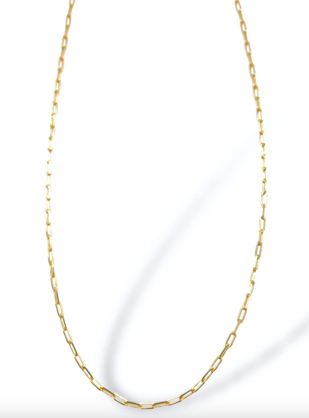 Dainty Gold Filled Paperclip Chain- 20&quot;