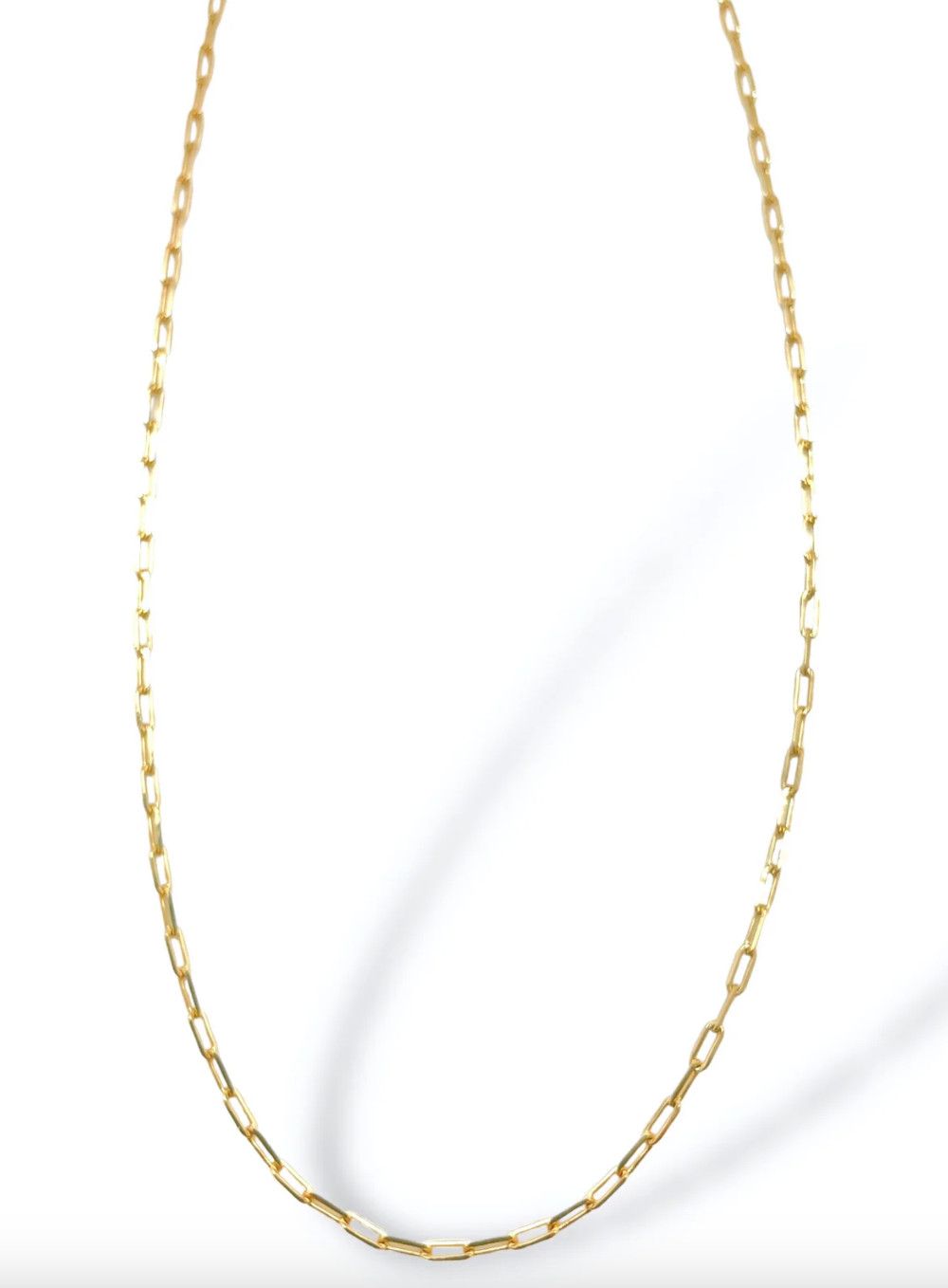 Dainty Gold Filled Paperclip Chain- 18&quot;