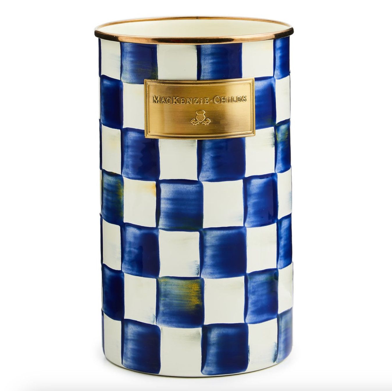 Royal Check Utensil Holder