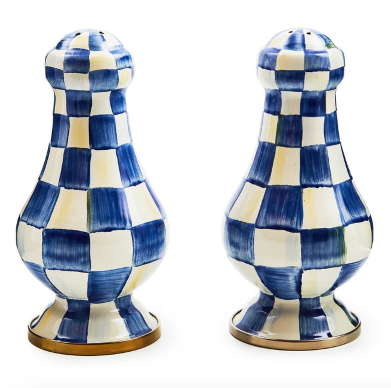 Royal Check Large Salt &amp; Pepper Shakers