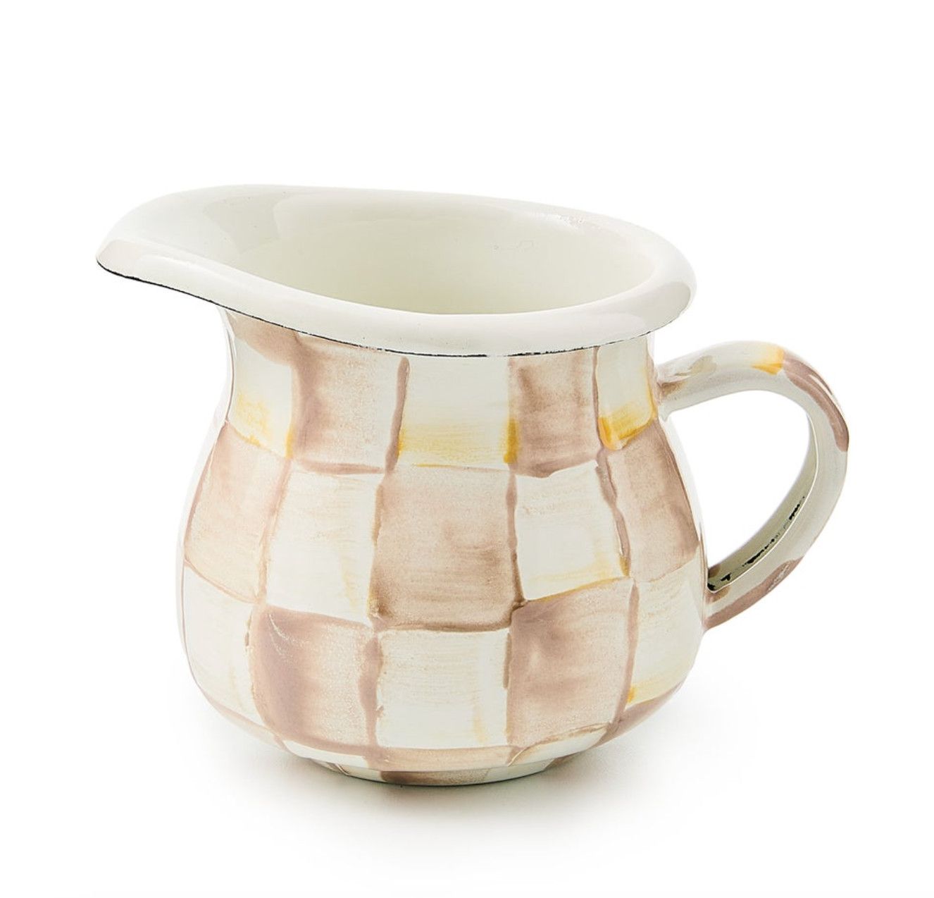 Mocha Check Little Creamer
