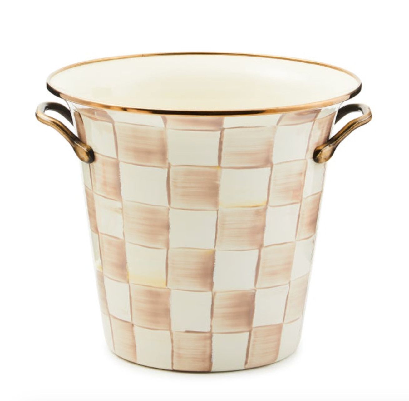 Mocha Check Wine Cooler