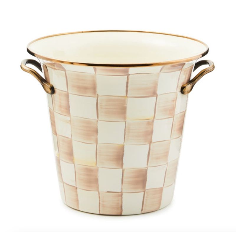 Mocha Check Wine Cooler