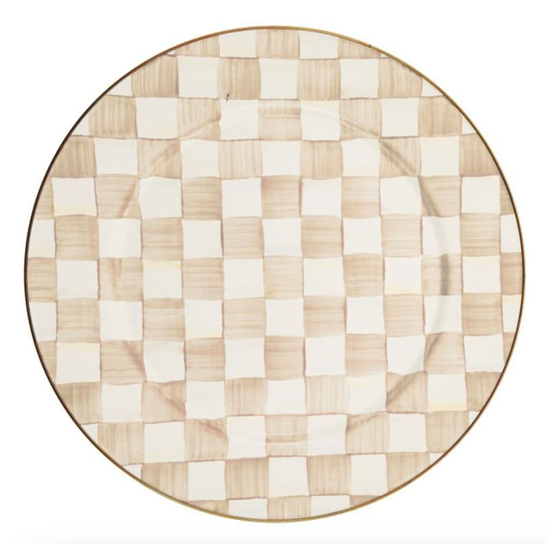 Mocha Check Serving Platter