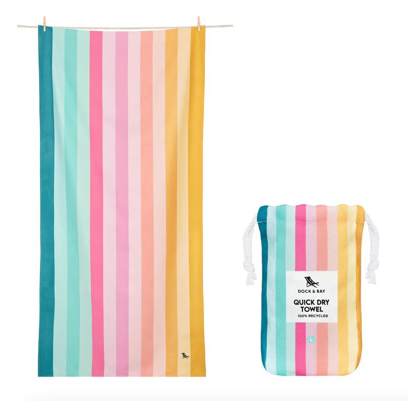 D&amp;B Quick Dry Towels/Signature Styles/Lg/ Coastal Candy