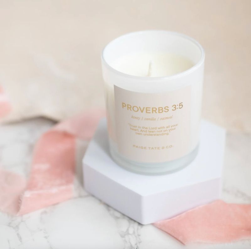Scripture Candle Proverbs 3:5