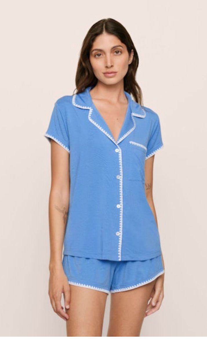 Frida Shortie PJ Set Cornflower Blue