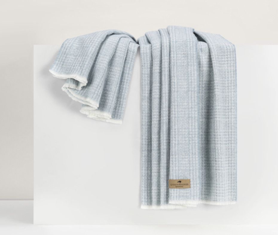 Crystal Blue Sutton Plaid Throw