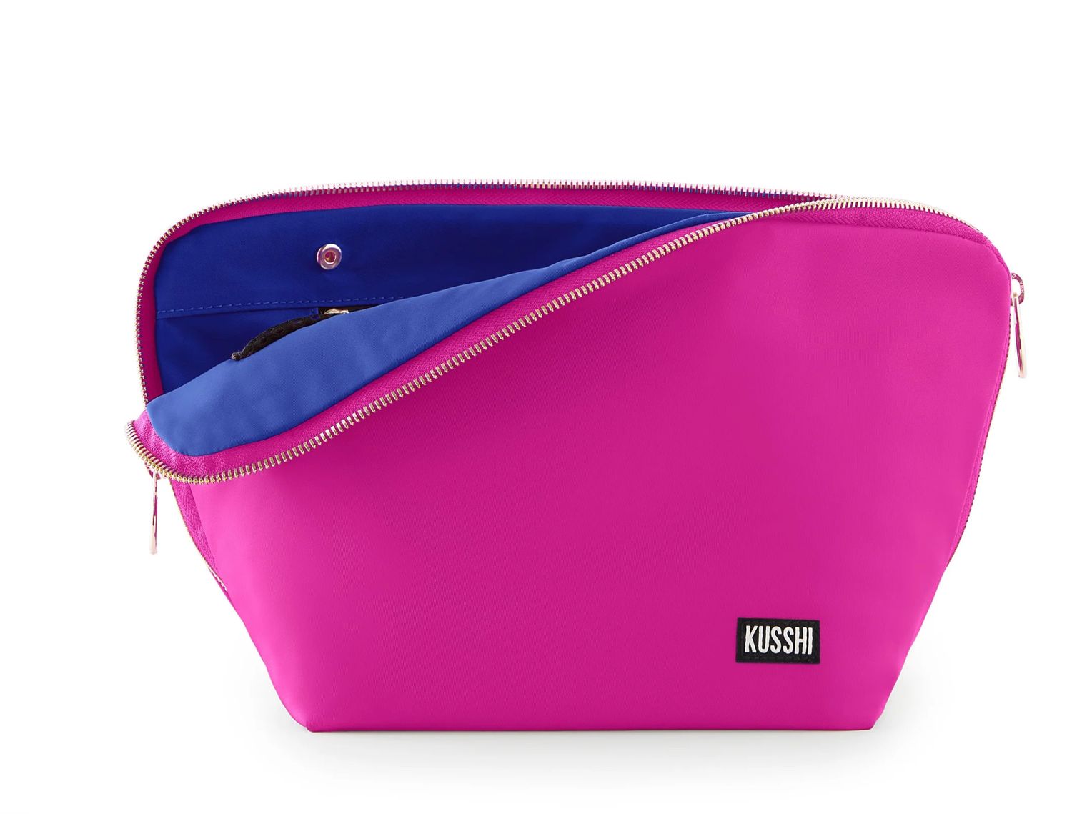 Vacationer Makeup Bag- Raspberry Punch/ Blue