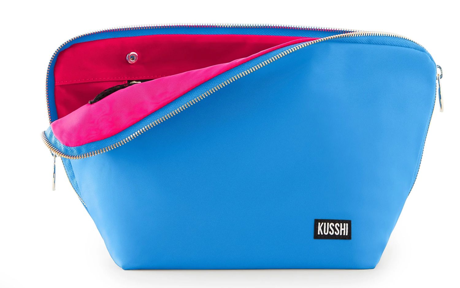 Vacationer Makeup Bag- Electric Blue/ Neon  Pink