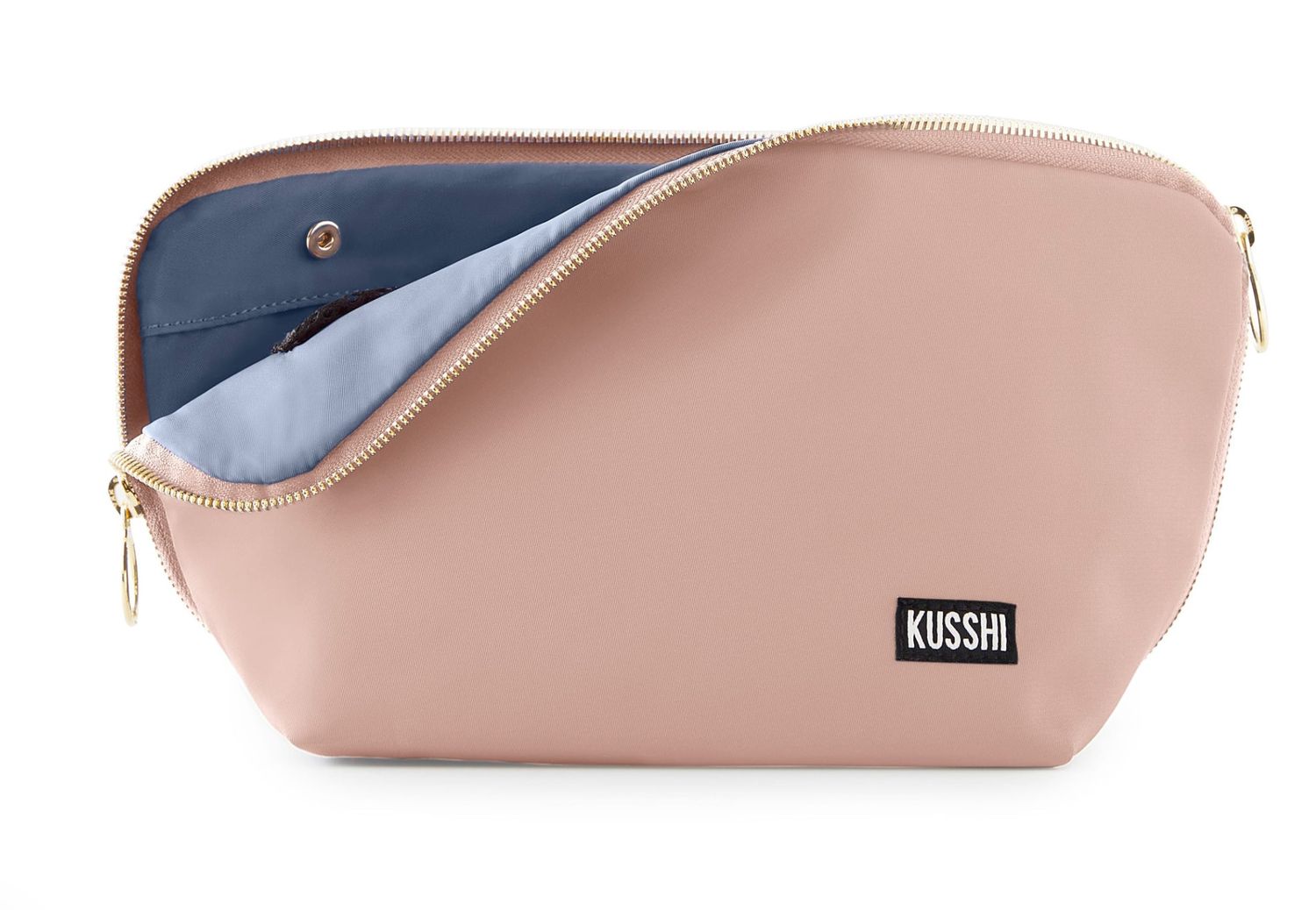 Signature Makeup Bag- Blush/ Cool Grey