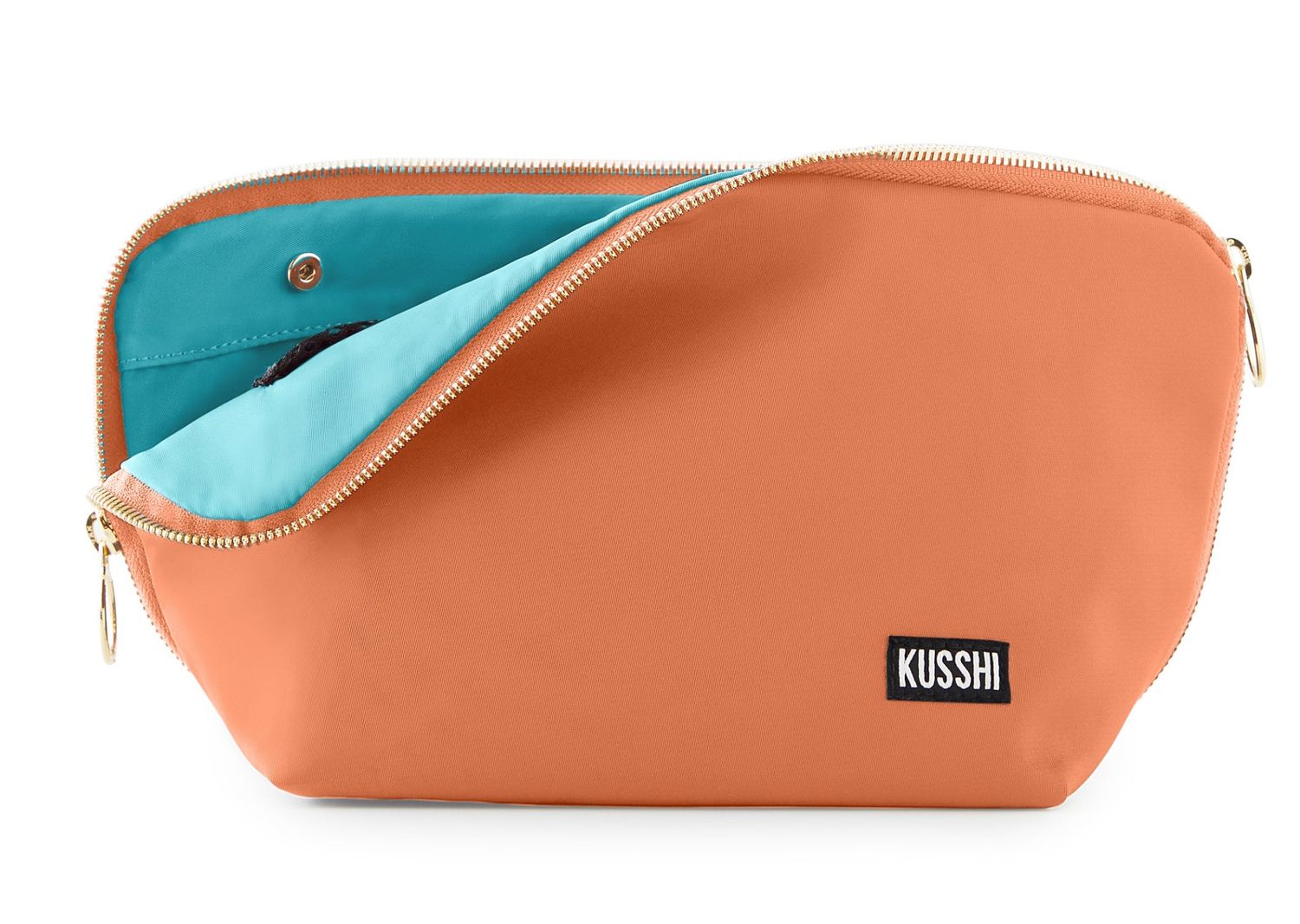 Signature Makeup Bag- Peach Fuzz/ Aqua  Green
