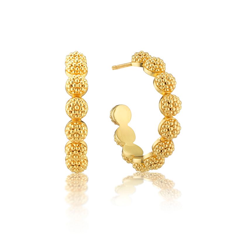 Berry Icon Small Hoop Earrings- Gold