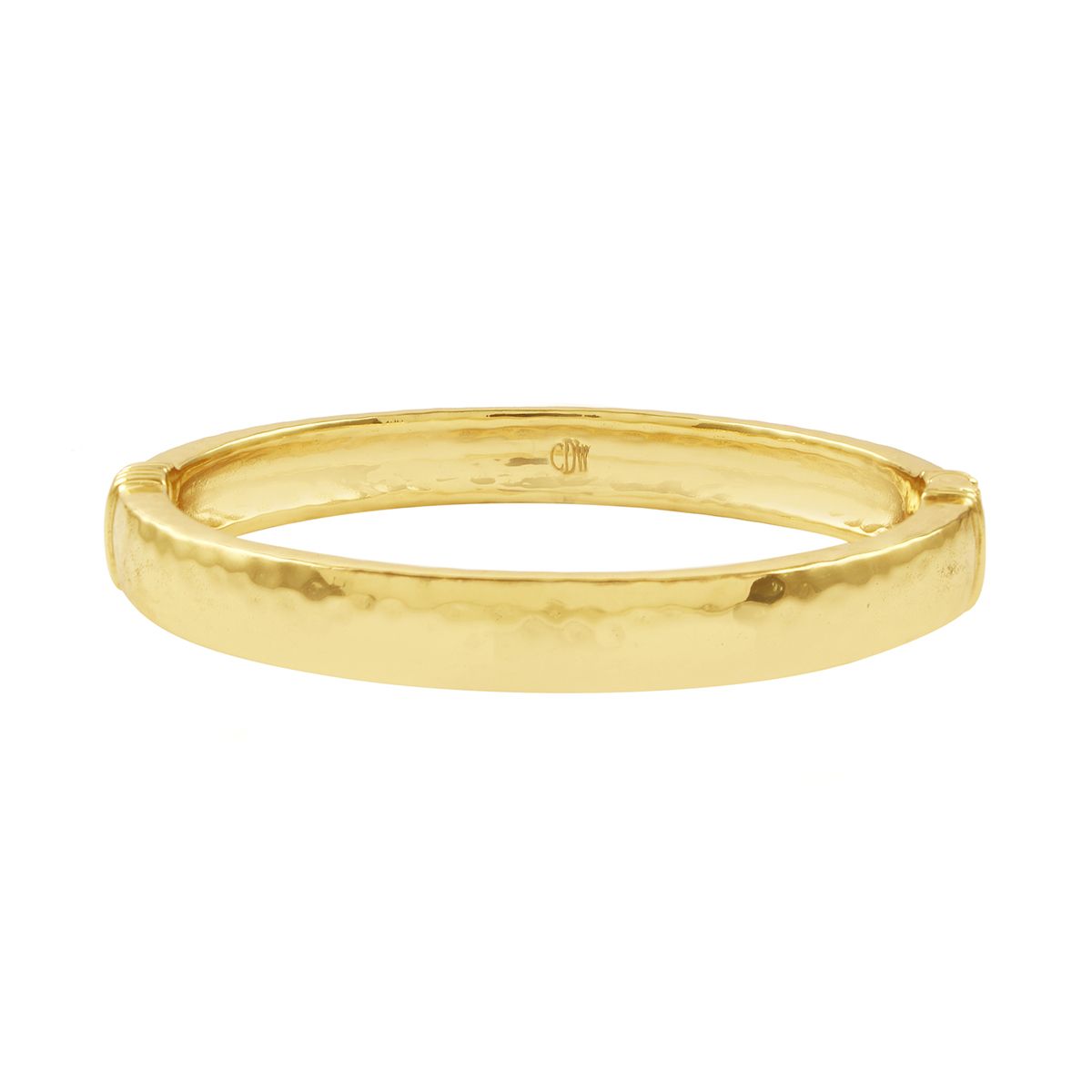 CDW Cleopatra Oval Hinged Bangle, M/L- Gold