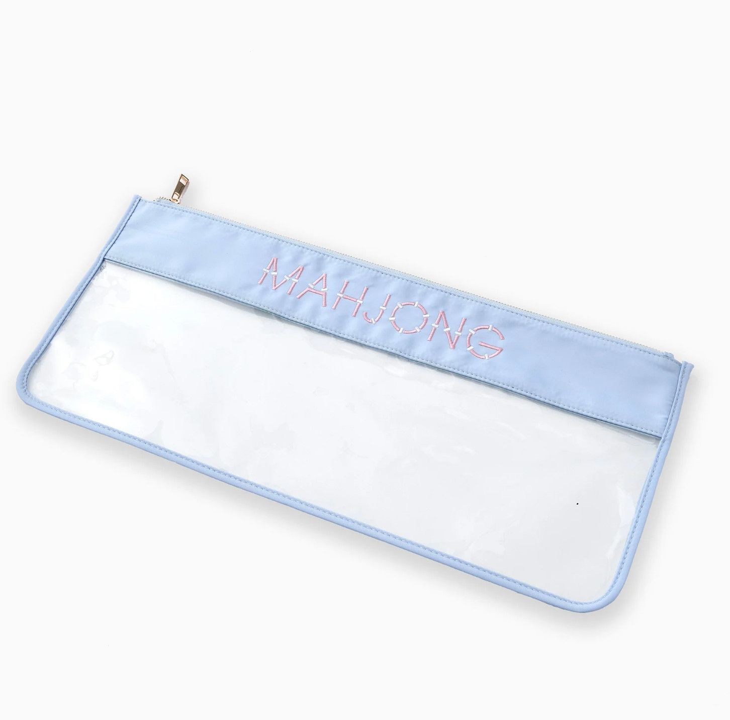 Light Blue Bamboo Mahjong Bag